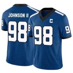 Men's Eric Johnson II Indianapolis Colts No.98 Limited Indiana Nights Alternate Vapor F.U.S.E. Jersey - Royal