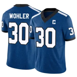 Men's Hunter Wohler Indianapolis Colts No.30 Limited Indiana Nights Alternate Vapor F.U.S.E. Jersey - Royal