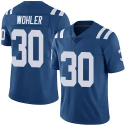 Men's Hunter Wohler Indianapolis Colts No.30 Limited Team Color Vapor Untouchable Jersey - Royal