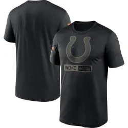 Men's Indianapolis Colts No. 2020 Salute to Service Team Logo Performance T-Shirt - Black