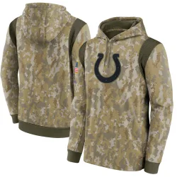 Men's Indianapolis Colts No. 2021 Salute to Service Therma Performance Pullover Hoodie - Camo