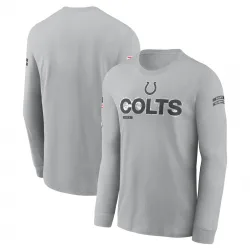 Men's Indianapolis Colts No. 2024 Salute To Service Long Sleeve T-Shirt - Gray
