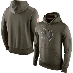 Men's Indianapolis Colts No. Salute to Service KO Performance Hoodie - Olive