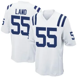 Men's Isaiah Land Indianapolis Colts No.55 Game Jersey - White