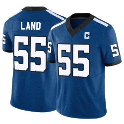 Men's Isaiah Land Indianapolis Colts No.55 Limited Indiana Nights Alternate Vapor F.U.S.E. Jersey - Royal