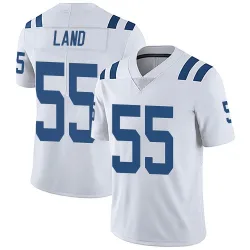 Men's Isaiah Land Indianapolis Colts No.55 Limited Vapor Untouchable Jersey - White