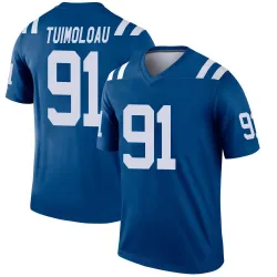 Men's JT Tuimoloau Indianapolis Colts No.91 Legend Jersey - Royal