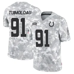 Men's JT Tuimoloau Indianapolis Colts No.91 Limited 2024 Salute to Service Jersey - Arctic Camo
