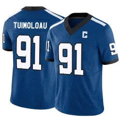 Men's JT Tuimoloau Indianapolis Colts No.91 Limited Indiana Nights Alternate Vapor F.U.S.E. Jersey - Royal