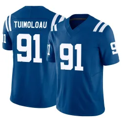 Men's JT Tuimoloau Indianapolis Colts No.91 Limited Vapor F.U.S.E. Jersey - Royal