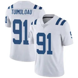 Men's JT Tuimoloau Indianapolis Colts No.91 Limited Vapor Untouchable Jersey - White