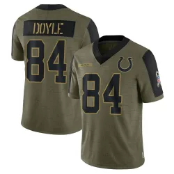 Men's Jack Doyle Indianapolis Colts No.84 Limited 2021 Salute To Service Jersey - Olive