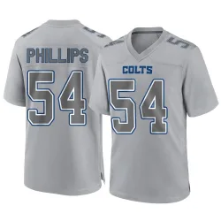 Men's Jacob Phillips Indianapolis Colts No.54 Game Atmosphere Fashion Jersey - Gray