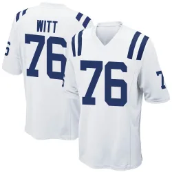 Men's Jake Witt Indianapolis Colts No.76 Game Jersey - White