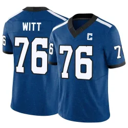 Men's Jake Witt Indianapolis Colts No.76 Limited Indiana Nights Alternate Vapor F.U.S.E. Jersey - Royal