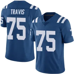 Men's Jalen Travis Indianapolis Colts No.75 Limited Team Color Vapor Untouchable Jersey - Royal