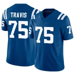 Men's Jalen Travis Indianapolis Colts No.75 Limited Vapor F.U.S.E. Jersey - Royal