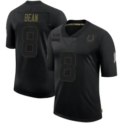 Men's Jason Bean Indianapolis Colts No.8 Limited 2020 Salute To Service Jersey - Black
