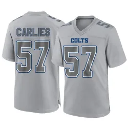 Men's Jaylon Carlies Indianapolis Colts No.57 Game Atmosphere Fashion Jersey - Gray