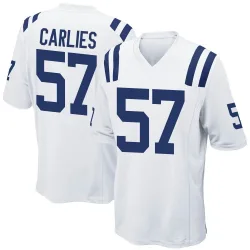 Men's Jaylon Carlies Indianapolis Colts No.57 Game Jersey - White