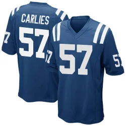 Men's Jaylon Carlies Indianapolis Colts No.57 Game Team Color Jersey - Royal Blue