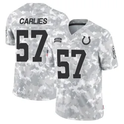 Men's Jaylon Carlies Indianapolis Colts No.57 Limited 2024 Salute to Service Jersey - Arctic Camo