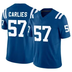 Men's Jaylon Carlies Indianapolis Colts No.57 Limited Vapor F.U.S.E. Jersey - Royal