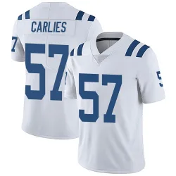 Men's Jaylon Carlies Indianapolis Colts No.57 Limited Vapor Untouchable Jersey - White