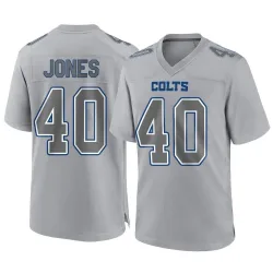 Men's Jaylon Jones Indianapolis Colts No.40 Game Atmosphere Fashion Jersey - Gray