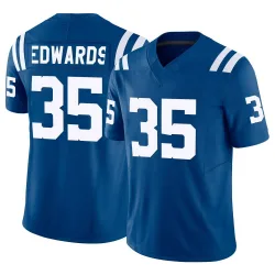 Men's Johnathan Edwards Indianapolis Colts No.35 Limited Vapor F.U.S.E. Jersey - Royal