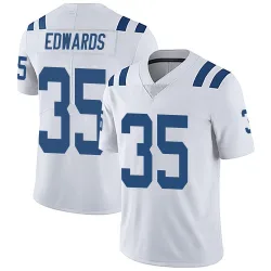Men's Johnathan Edwards Indianapolis Colts No.35 Limited Vapor Untouchable Jersey - White