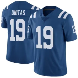 Men's Johnny Unitas Indianapolis Colts No.19 Limited Color Rush Vapor Untouchable Jersey - Royal