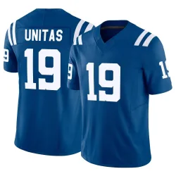 Men's Johnny Unitas Indianapolis Colts No.19 Limited Vapor F.U.S.E. Jersey - Royal