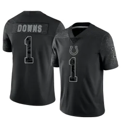 Men's Josh Downs Indianapolis Colts No.1 Limited Reflective Jersey - Black