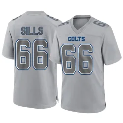 Men's Josh Sills Indianapolis Colts No.66 Game Atmosphere Fashion Jersey - Gray