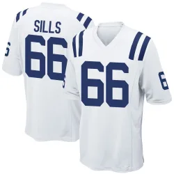 Men's Josh Sills Indianapolis Colts No.66 Game Jersey - White