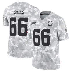 Men's Josh Sills Indianapolis Colts No.66 Limited 2024 Salute to Service Jersey - Arctic Camo