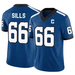 Men's Josh Sills Indianapolis Colts No.66 Limited Indiana Nights Alternate Vapor F.U.S.E. Jersey - Royal
