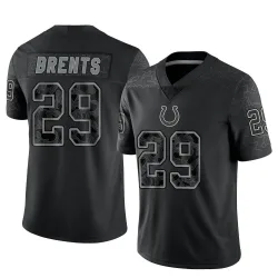 Men's JuJu Brents Indianapolis Colts No.29 Limited Reflective Jersey - Black