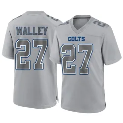 Men's Justin Walley Indianapolis Colts No.27 Game Atmosphere Fashion Jersey - Gray