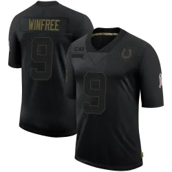 Men's Juwann Winfree Indianapolis Colts No.9 Limited 2020 Salute To Service Jersey - Black