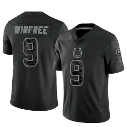 Men's Juwann Winfree Indianapolis Colts No.9 Limited Reflective Jersey - Black