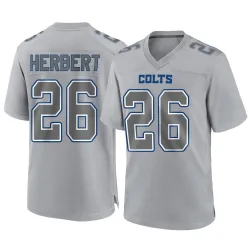 Men's Khalil Herbert Indianapolis Colts No.26 Game Atmosphere Fashion Jersey - Gray