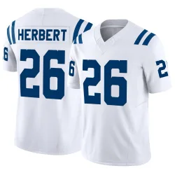 Men's Khalil Herbert Indianapolis Colts No.26 Limited Vapor F.U.S.E. Jersey - White