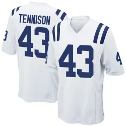 Men's Ladarius Tennison Indianapolis Colts No.43 Game Jersey - White