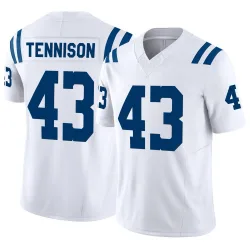 Men's Ladarius Tennison Indianapolis Colts No.43 Limited Vapor F.U.S.E. Jersey - White