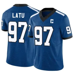 Men's Laiatu Latu Indianapolis Colts No.97 Limited Indiana Nights Alternate Vapor F.U.S.E. Jersey - Royal