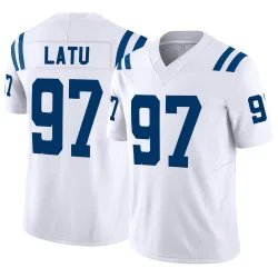 Men's Laiatu Latu Indianapolis Colts No.97 Limited Vapor F.U.S.E. Jersey - White