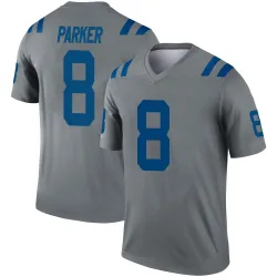 Men's Landon Parker Indianapolis Colts No.8 Legend Inverted Jersey - Gray