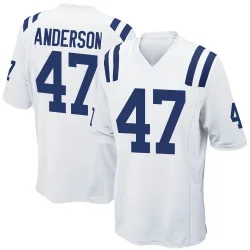 Men's Liam Anderson Indianapolis Colts No.47 Game Jersey - White